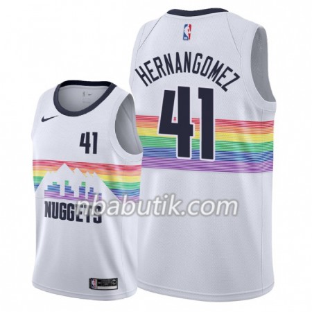 NBA Mænd Trøje Denver Nuggets Juan Hernangomez 41 2018-19 Nike City Edition Hvid Swingman